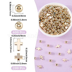 600Pcs 2 Styles CCB Plastic Beads&nbsp;CCB-SP0001-15B