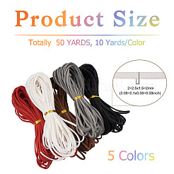 50 Yards 5 Colors Flat Faux Suede Cord&nbsp;LW-TA0001-03