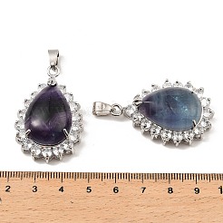 Natural & Synthetic Mixed Gemstone & Rhinestone Pendants&nbsp;G-K338-31P