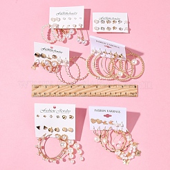 5 Sets 5 Style Alloy Earring Sets&nbsp;EJEW-FS0001-28