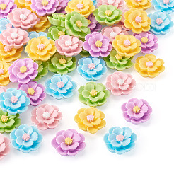 50Pcs 5 Colors 3D Opaque Resin Cabochons&nbsp;RESI-TA0005-02
