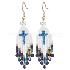 Glass Seed Beads Dangle Earrings&nbsp;EJEW-MZ00737-02