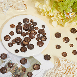150Pcs 3 Styles 4-Hole Coconut Buttons&nbsp;DIY-CY0001-48