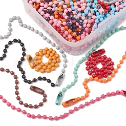 50Pcs Spray Painted Iron Ball Chains&nbsp;CH-YW0002-01