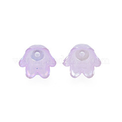 6-Petal Imitation Jelly Acrylic Bead Caps&nbsp;JACR-T002-02A