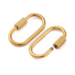 Ion Plating(IP) 304 Stainless Steel Screw Carabiner Lock Charms&nbsp;STAS-K192-01G