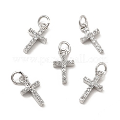 Brass Micro Pave Cubic Zirconia Charms&nbsp;KK-E068-VB259