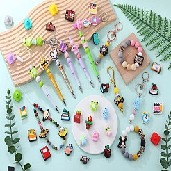 12Pcs 4 Styles Cattle Silicone Focal Beads&nbsp;SIL-SZ0002-79