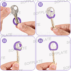64Pcs PVC Plastic Nonslip Waterproof Reusable Key Sleeve&nbsp;AJEW-SP0002-72B