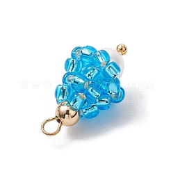 Glass Seed Beaded Teardrop Pendants&nbsp;PALLOY-MZ00636