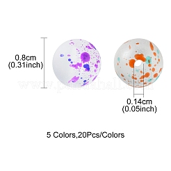 100Pcs 5 Colors Glass Beads&nbsp;GLAA-FS0001-41