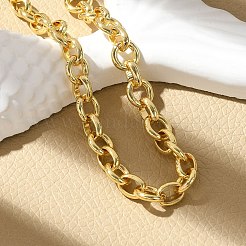 Brass Ring Link Chain Bracelets for Women Men&nbsp;X-BJEW-K273-09G
