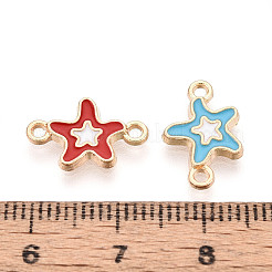 Alloy Enamel Connector Charms&nbsp;PALLOY-N181-12KCG