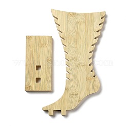 Foot Shaped Bamboo Anklet Storage Jewelry Rack&nbsp;ODIS-G018-01C