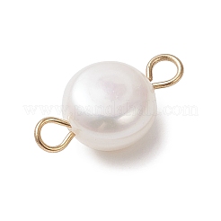 Natural Pearl Two Sides Polished Connector Charms&nbsp;PALLOY-JF04637