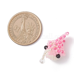 Glass Seed Beaded Lanternfish Pendants&nbsp;PALLOY-MZ01041-02
