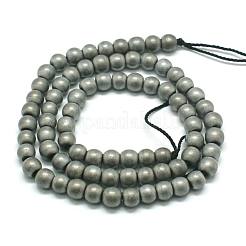 Non-magnetic Synthetic Hematite Beads Strands&nbsp;X-G-K015-6mm-02F