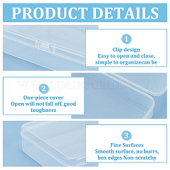 12Pcs 3 Styles Transparent Plastic Storage Boxes&nbsp;CON-BC0007-35