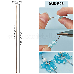 500Pcs Brass Flat Head Pins&nbsp;KK-SC0004-46
