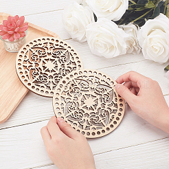 Wooden Basket Bottoms&nbsp;AJEW-WH0129-08A
