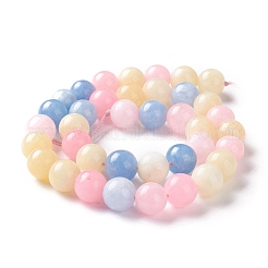 Natural White Jade Imitation Morganite Beads Strands&nbsp;G-I299-F14-10mm