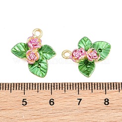 Alloy with Camellia Enamel Pendants&nbsp;AL-CBA1FD3-21G-02