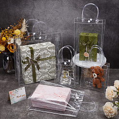 100Pcs 5 Styles PVC Gift Tote Bags&nbsp;ABAG-WA0001-33