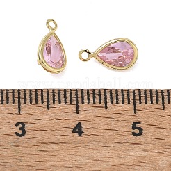 Brass Pave Cubic Zirconia Charms&nbsp;CU-CBABEB3-04G-02