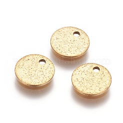 Ion Plating(IP) 304 Stainless Steel Textured Pendants&nbsp;STAS-I098-01-8mm-G