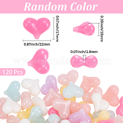 120Pcs Acrylic Imitation Jelly Beads&nbsp;OACR-SP0002-24