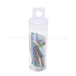 83Pcs 5G Opaque Frosted Glass Twisted Bugle Beads&nbsp;GLAA-V001-01