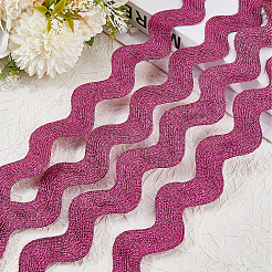 10 Yard Metallic Polyester Wavy Fringe Trim Ribbon&nbsp;SRIB-GF0001-38P