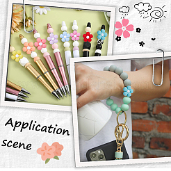 10Pcs 10 Colors Food Grade Eco-Friendly Silicone Focal Beads&nbsp;SIL-SC0001-27