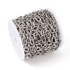 Tarnish Resistant 304 Stainless Steel Ring and Oval Link Chains&nbsp;X-CHS-E023-04P