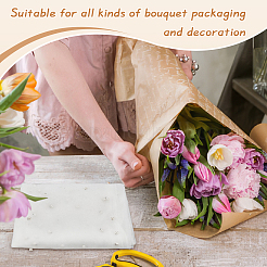Organza Mesh Flower Bouquets Wrapping Paper&nbsp;OCOR-WH0092-34A
