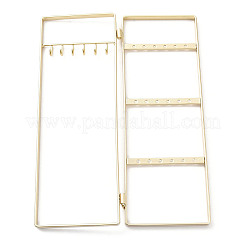 Iron Jewelry Display Folding Screen Stands with 2 Folding Panels&nbsp;ODIS-F001-02G