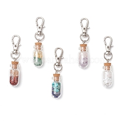 5Pcs Glass Wishing Bottle Pendant Decorations&nbsp;HJEW-JM03711