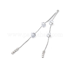 Brass Micro Pave Cubic Zirconia Big Pendants&nbsp;KK-C040-04P