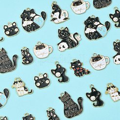 30Pcs 10 Styles Alloy Enamel Pendants&nbsp;ENAM-CJ0004-65