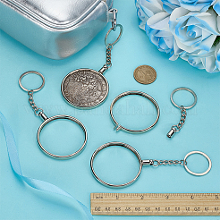 4Pcs Iron Alloy Key Ring&nbsp;FIND-FG0005-26P