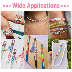 100Pcs 5 Styles Transparent Acrylic Beads&nbsp;OACR-TA0003-48A