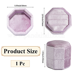 Velvet Cover Plastic Couple Ring Box&nbsp;VBOX-WH20003-001J