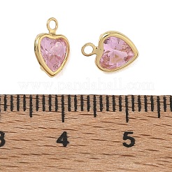 Brass Micro Pave Cubic Zirconia Charms&nbsp;CU-CBABEB3-03G