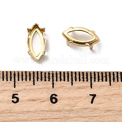 Horse Eye Brass Sew on Prong Settings&nbsp;KK-N0084-A03-5x10G