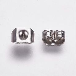 Tarnish Resistant 316 Surgical Stainless Steel Ear Nuts&nbsp;STAS-F117-01P