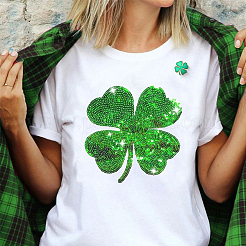 30Pcs 2 Styles Clover Enamel Pins&nbsp;JEWB-SC0001-86