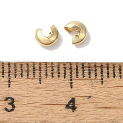 Brass Crimp Bead Cover&nbsp;X-KK-K383-07C-G