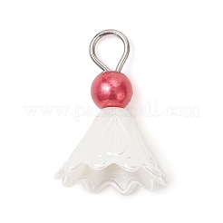 11Pcs 11 Colors ABS Plastic & Acrylic Imitation Pearl Flower Pendants&nbsp;PALLOY-JF04227