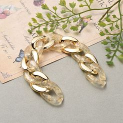 Handmade Transparent Acrylic & CCB Plastic Curb Chains&nbsp;AJEW-JB00826