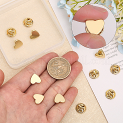 8 Sets Brass Heart Lapel Pin Brooch&nbsp;JEWB-CA0001-34